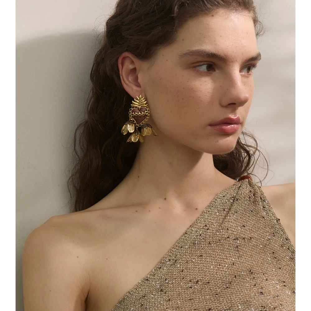 💖Aros Pétalos de Amor Dorado